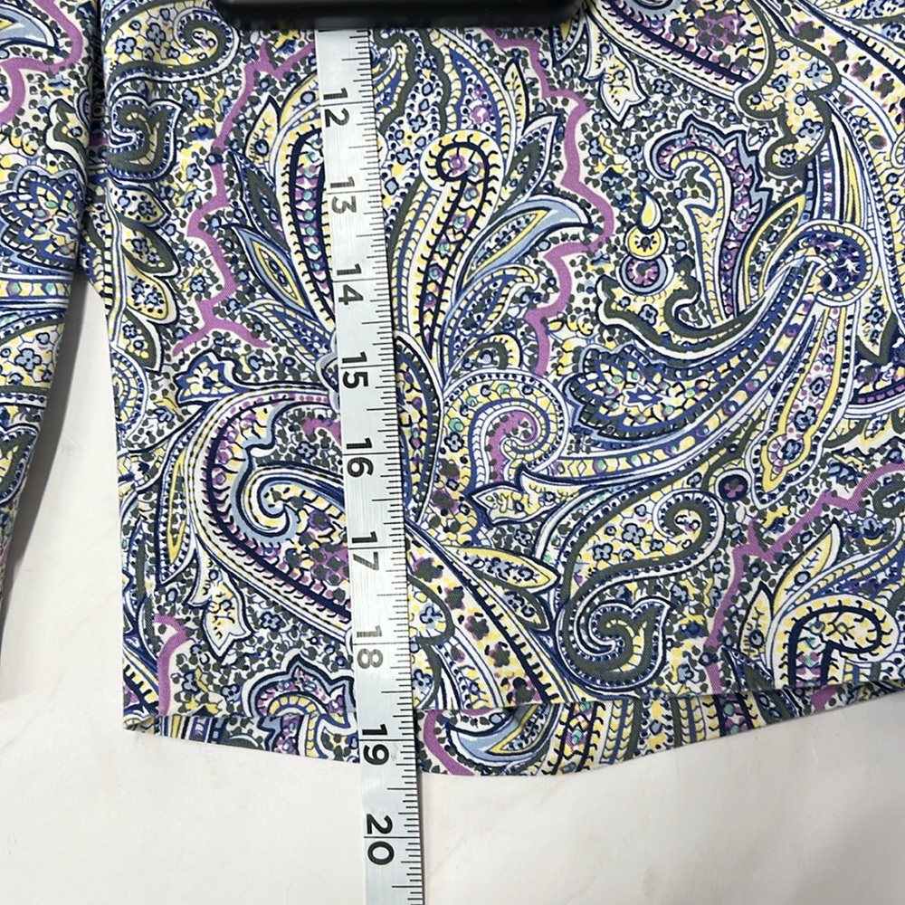 TALBOTS Women’s size 4 Blue Purple Paisley Print Shorts. - Picture 6 of 9